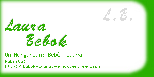 laura bebok business card